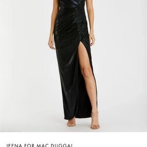 Ieena Mac Duggal Black High Neck Sleeveless Gown Size 6 # 27085 Homecoming Prom